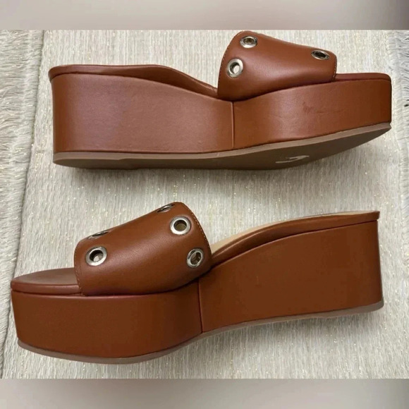 Marion Parke Triple Insole Brown Leather Sandals Size EU 40 US 10 Luxury Classic - Picture 6 of 11